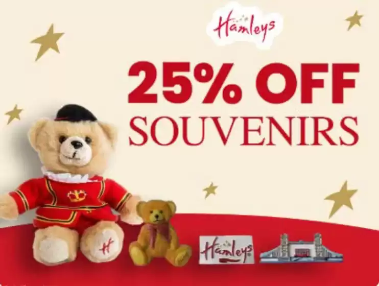 Hamleys catalogue | 25% Off Souvenirs | 2026-09-29T00:00:00.000Z - 2026-10-12T00:00:00.000Z