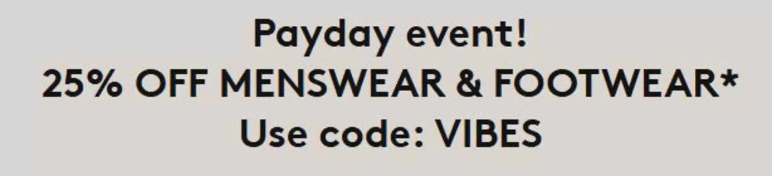 Jacamo catalogue | 25% Off Menswear & Footwear * | 2026-10-05T00:00:00.000Z - 2026-10-23T00:00:00.000Z