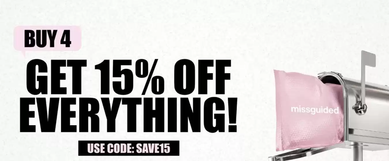 Missguided catalogue | Get 15% Off Everything! | 2026-10-12T00:00:00.000Z - 2026-10-28T00:00:00.000Z