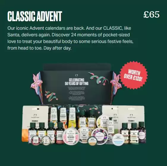 The Body Shop catalogue in Bishopbriggs | Classic Advent | 2026-10-13T00:00:00.000Z - 2026-10-26T00:00:00.000Z
