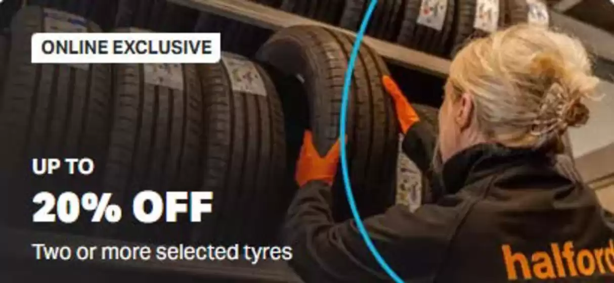 Halfords catalogue in Alloa | Up To 20% Off Tow Or More Selected Tyres | 2026-10-23T00:00:00.000Z - 2026-11-23T00:00:00.000Z