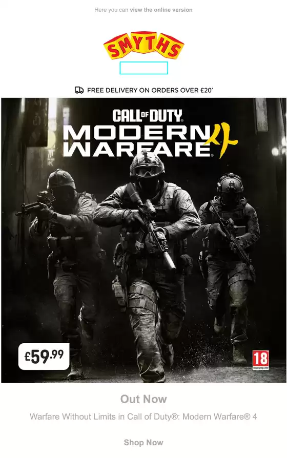 Smyths Toys catalogue | Call Of Day Modern Wareare | 2026-10-23T00:00:00.000Z - 2026-10-28T00:00:00.000Z