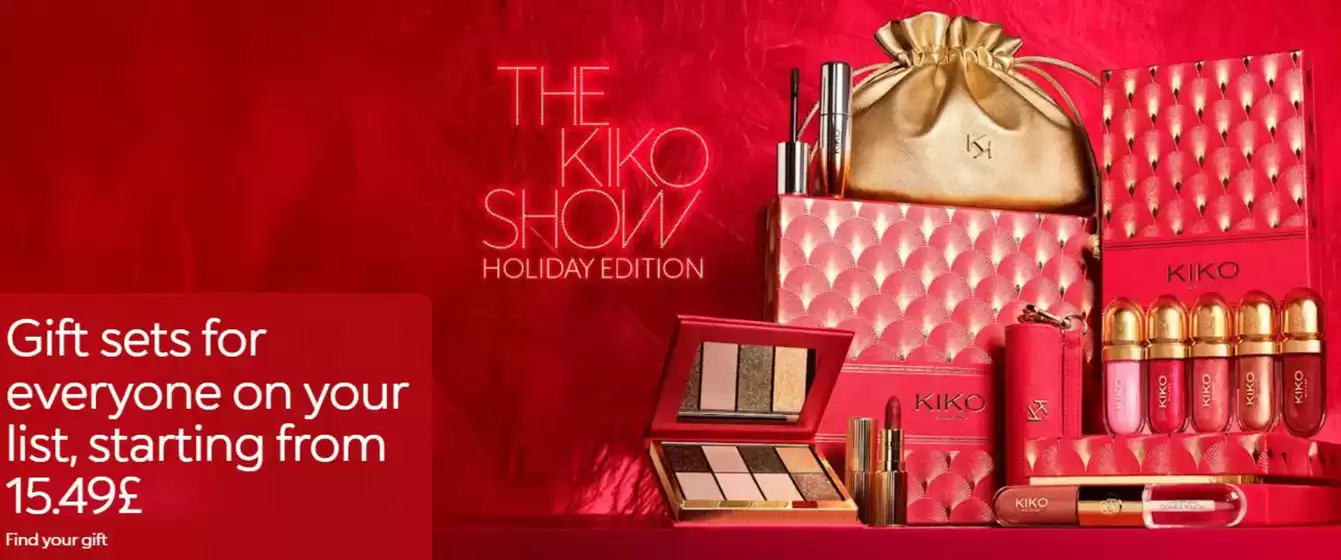 Kiko catalogue | Gifts Sets For Everyone On Your List, Stating From 15.49£!!!! | 2026-10-28T00:00:00.000Z - 2026-11-10T00:00:00.000Z