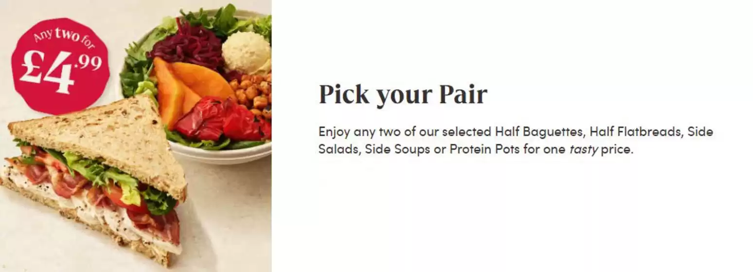 Pret A Manger catalogue | Pick Your Pair | 2026-10-28T00:00:00.000Z - 2026-11-07T00:00:00.000Z