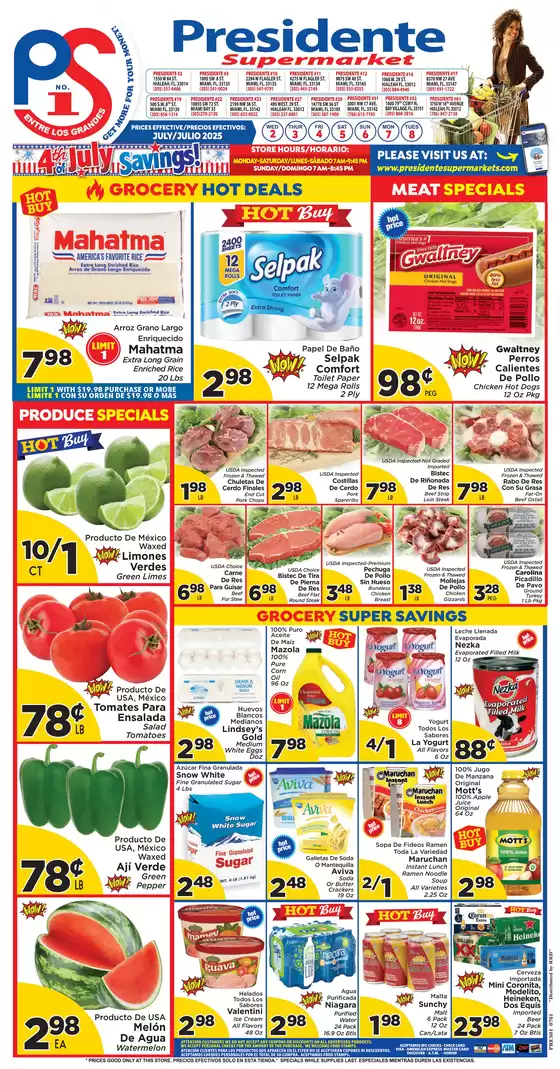 Presidente weekly ad