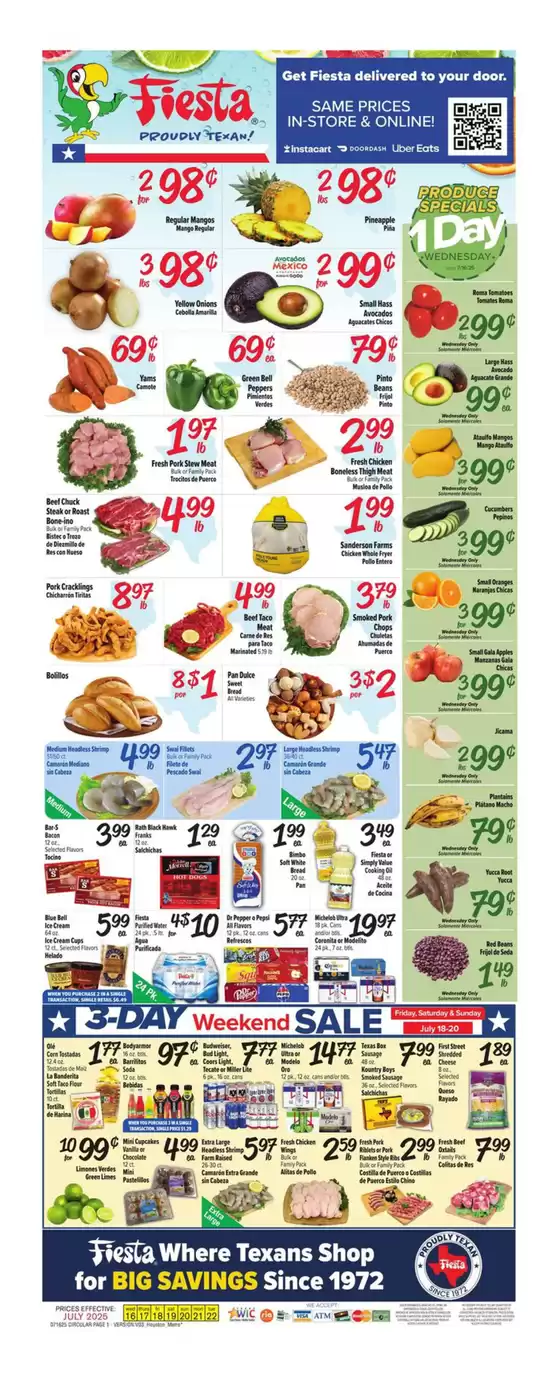 Fiesta Mart catalogue in Humble TX | Special offers for you | 2025-07-16T00:00:00.000Z - 2025-07-22T00:00:00.000Z