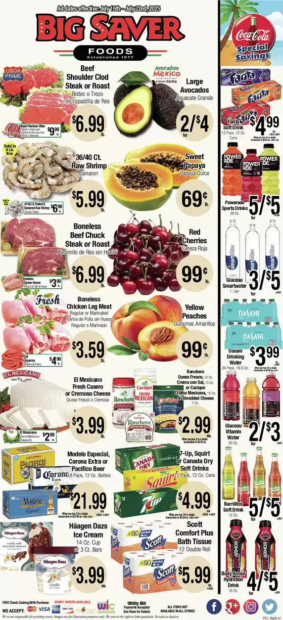 Big Saver Foods Weekly Special