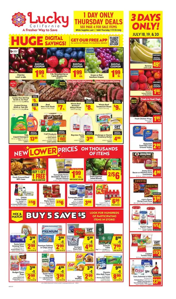 Lucky Supermarkets catalogue in Napa CA | Weekly | 2025-07-16T00:00:00.000Z - 2025-07-22T00:00:00.000Z