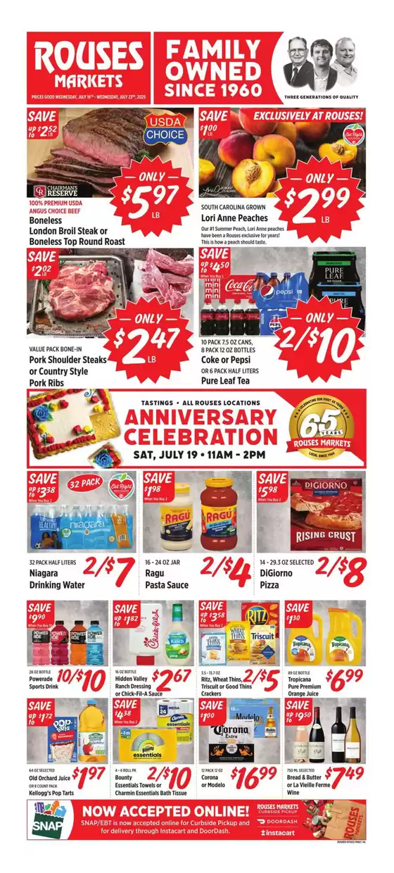 Rouses catalogue in Ocean Springs MS | Top deals for all customers | 2025-07-16T00:00:00.000Z - 2025-07-23T00:00:00.000Z