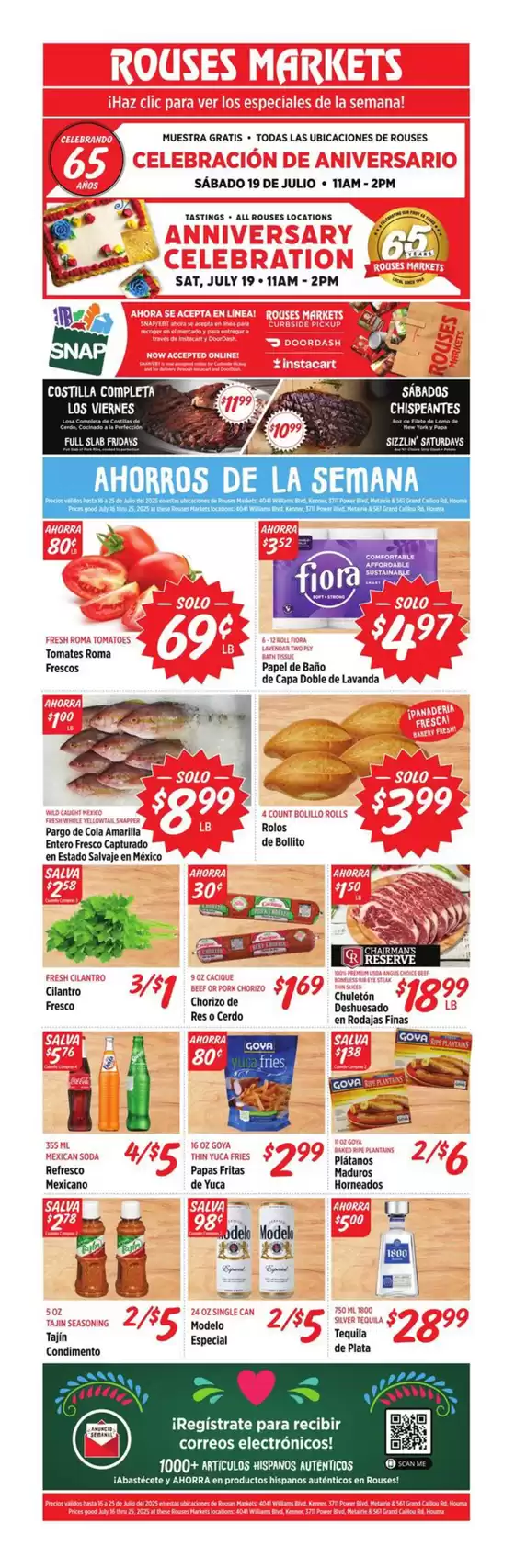 Rouses catalogue in Ocean Springs MS | Current deals and offers | 2025-07-16T00:00:00.000Z - 2025-07-25T00:00:00.000Z