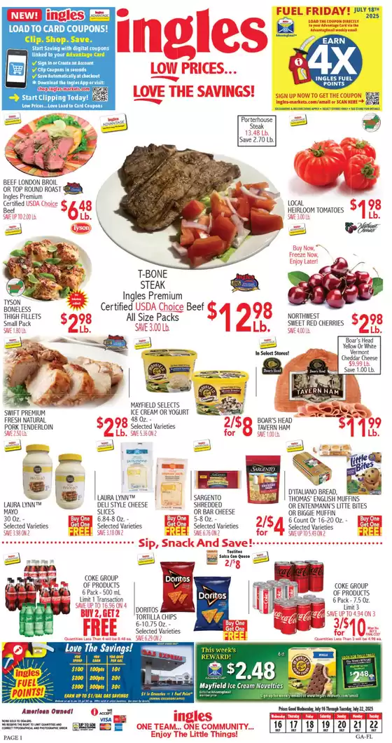 Ingles Markets catalogue in Danielsville GA | Current deals and offers | 2025-07-16T00:00:00.000Z - 2025-07-22T00:00:00.000Z
