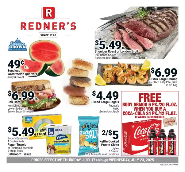 Redner's Warehouse catalogue in Northampton PA | On Sale July_17_S16 | 2025-07-17T00:00:00.000Z - 2025-07-23T00:00:00.000Z