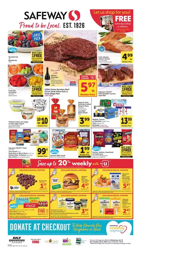 Vons catalogue in Athens TX | Weekly Ad - Norcal | 2025-07-16T00:00:00.000Z - 2025-07-22T00:00:00.000Z