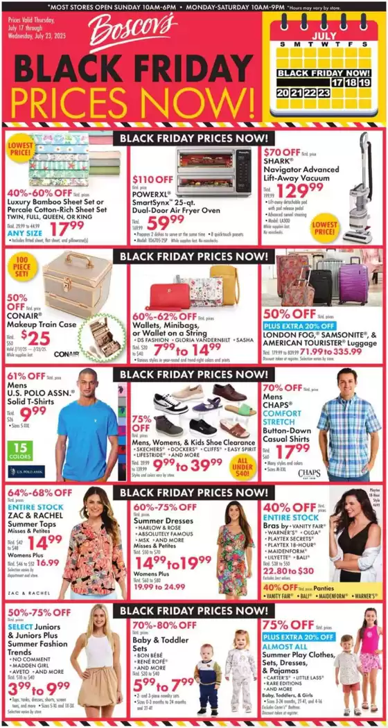 Current special promotions
