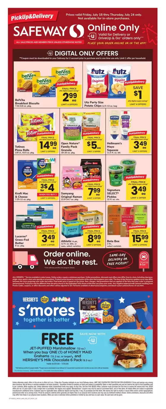 Safeway catalogue in Fort Washington MD | Safeway - Eastern - SP | 2025-07-18T00:00:00.000Z - 2025-07-24T00:00:00.000Z