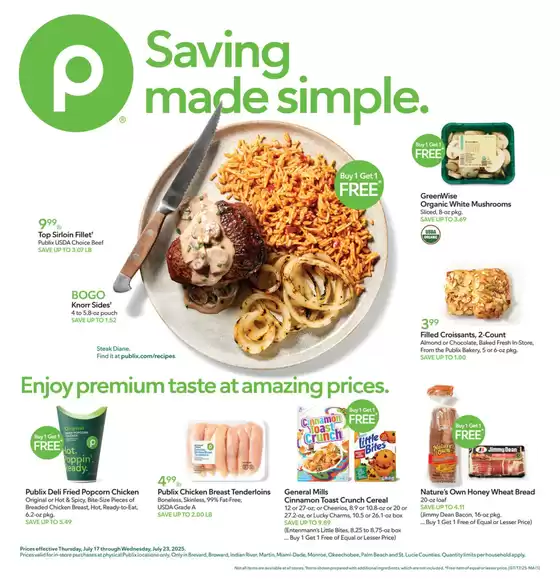 Publix catalogue in Calhoun GA | Publix weekly ad | 2025-07-17T00:00:00.000Z - 2025-07-23T00:00:00.000Z