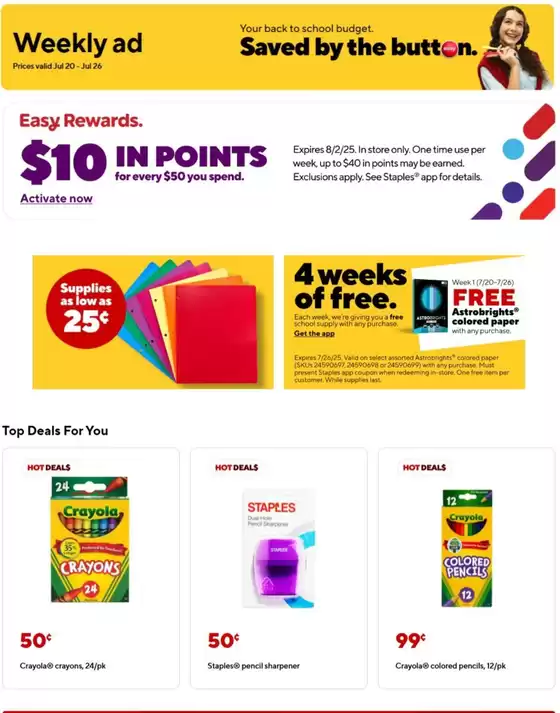 Staples catalogue in Yonkers NY | Staples flyer | 2025-07-20T00:00:00.000Z - 2025-07-26T00:00:00.000Z