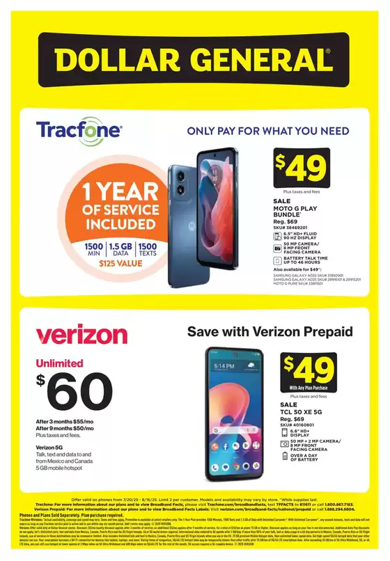 Dollar General catalogue in Haleyville AL | Exclusive bargains | 2025-07-20T00:00:00.000Z - 2025-08-16T00:00:00.000Z