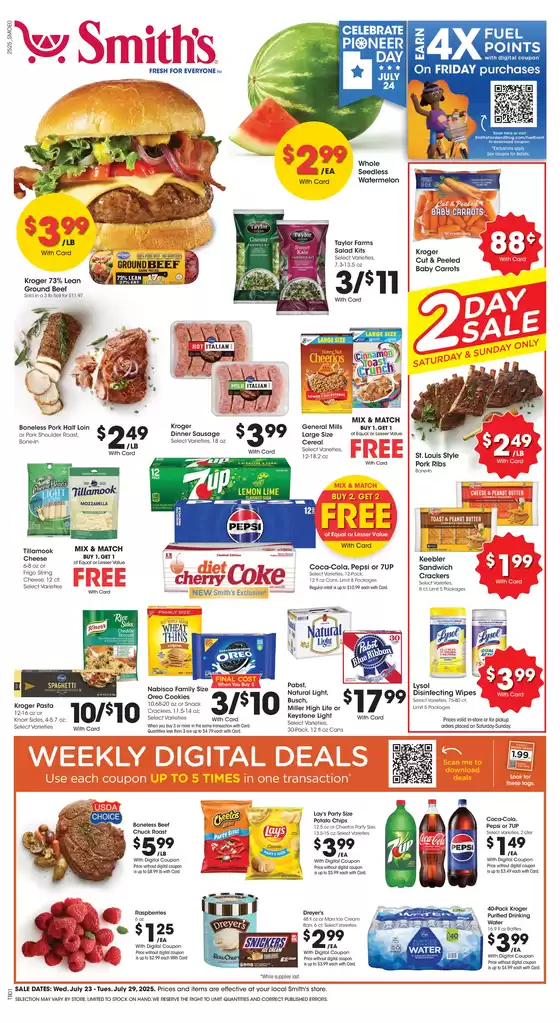 Smith's catalogue in Heyburn ID | Top deals for all customers | 2025-07-23T00:00:00.000Z - 2025-07-29T00:00:00.000Z