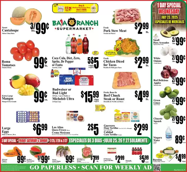 Baja Ranch weekly ad