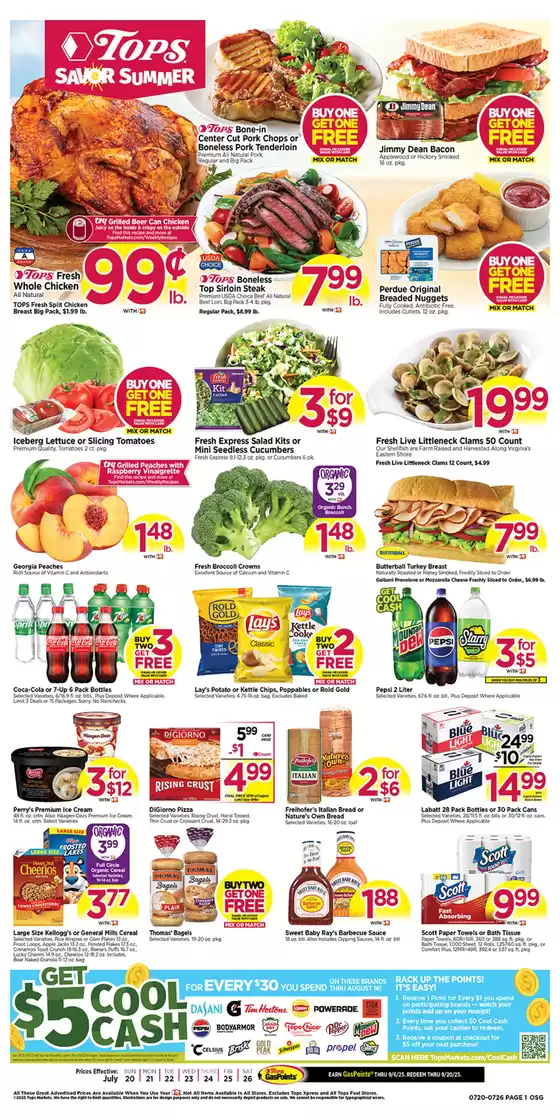 Tops catalogue in Waterford PA | Weekly Specials | 2025-07-20T00:00:00.000Z - 2025-07-26T00:00:00.000Z