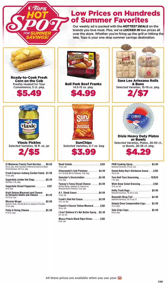 Tops catalogue in Corinth NY | Top offers for smart savers | 2025-07-20T00:00:00.000Z - 2025-09-01T00:00:00.000Z