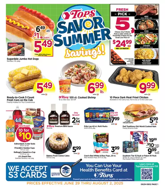 Tops catalogue in Waterford PA | July Savings! | 2025-06-29T00:00:00.000Z - 2025-08-02T00:00:00.000Z