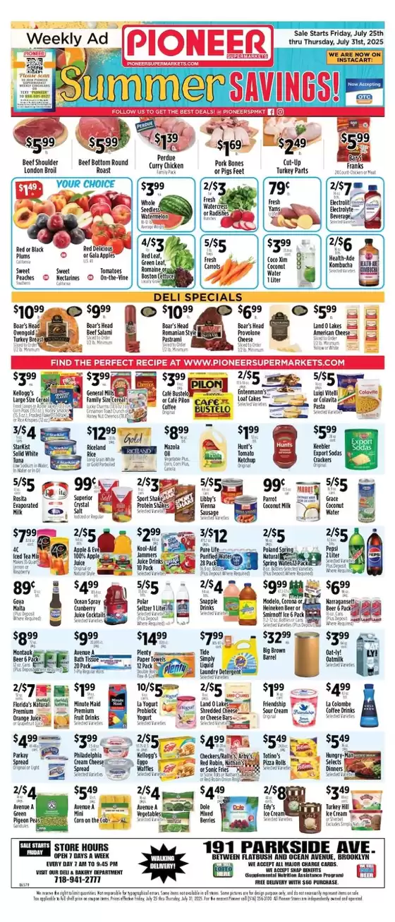 Pioneer Supermarkets catalogue in Semmes AL | Top offers for smart savers | 2025-07-25T00:00:00.000Z - 2025-07-31T00:00:00.000Z