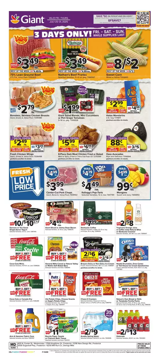 Giant Food catalogue in Horsham PA | Exclusive deals for our customers | 2025-07-25T00:00:00.000Z - 2025-07-31T00:00:00.000Z