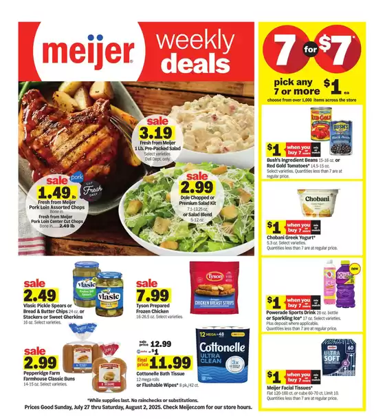Meijer catalogue in Hudson MI | Top offers for smart savers | 2025-07-27T00:00:00.000Z - 2025-08-02T00:00:00.000Z
