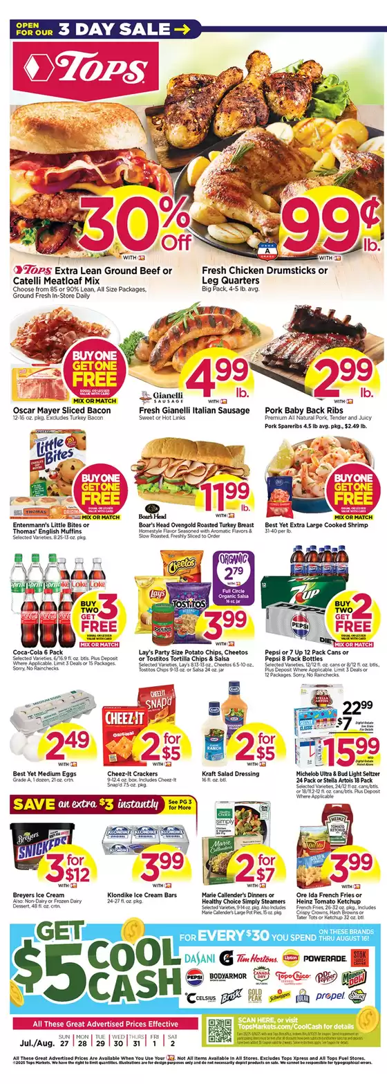 Tops catalogue in Carle Place NY | Attractive special offers for everyone | 2025-07-27T00:00:00.000Z - 2025-08-02T00:00:00.000Z