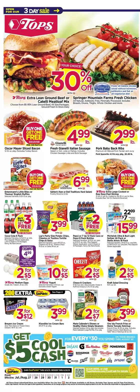 Tops catalogue in Carle Place NY | Weekly Specials | 2025-07-27T00:00:00.000Z - 2025-08-02T00:00:00.000Z