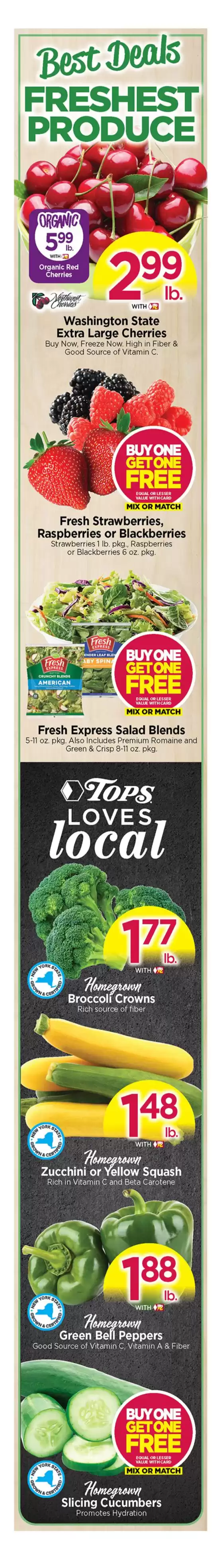 Tops catalogue in Carle Place NY | Fresh Produce | 2025-07-27T00:00:00.000Z - 2025-08-02T00:00:00.000Z