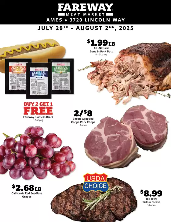 Fareway catalogue in Dublin CA | Great offer for bargain hunters | 2025-07-28T00:00:00.000Z - 2025-08-02T00:00:00.000Z