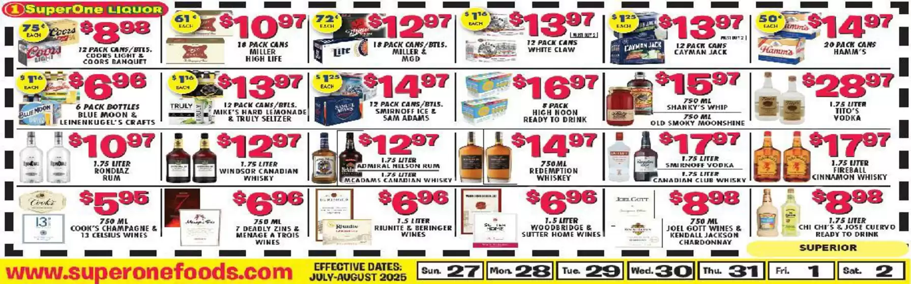 Super One Foods catalogue in Normandy TN | Liquor Ad Savings | 2025-07-08T00:00:00.000Z - 2025-08-02T00:00:00.000Z