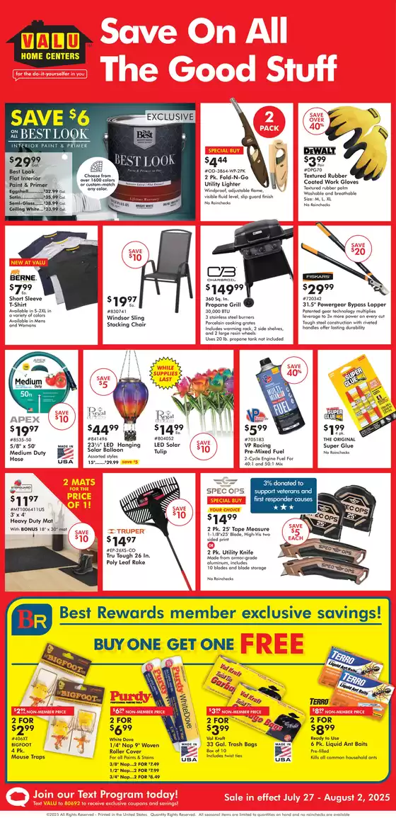 Valu Home Centers catalogue in Roaring Spring PA | Valu Home Centers weekly ad | 2025-07-27T00:00:00.000Z - 2025-08-02T00:00:00.000Z