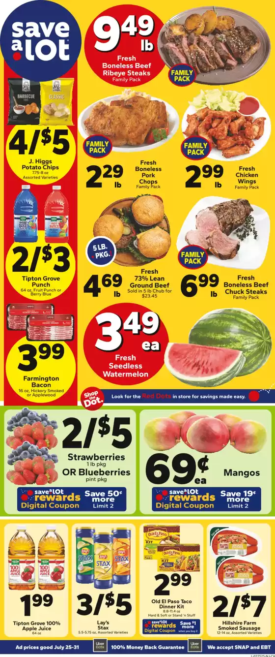 Save a Lot catalogue in Julian WV | Current bargains and offers | 2025-07-25T00:00:00.000Z - 2025-07-31T00:00:00.000Z