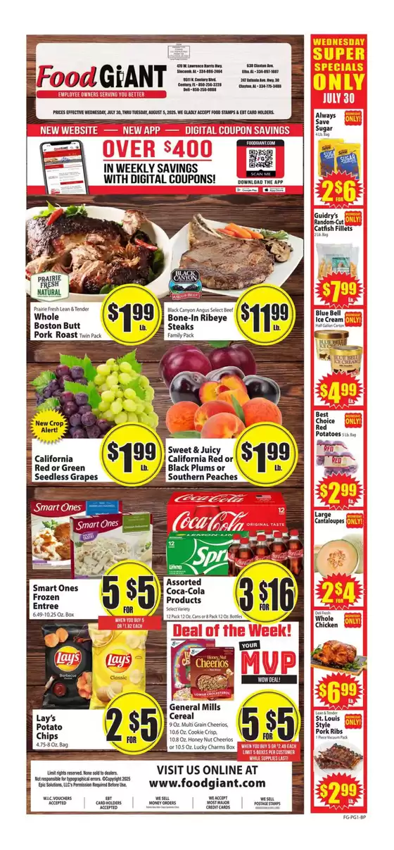 Food Giant catalogue in Grand Ledge MI | Weekly Ad | 2025-07-30T00:00:00.000Z - 2025-08-05T00:00:00.000Z