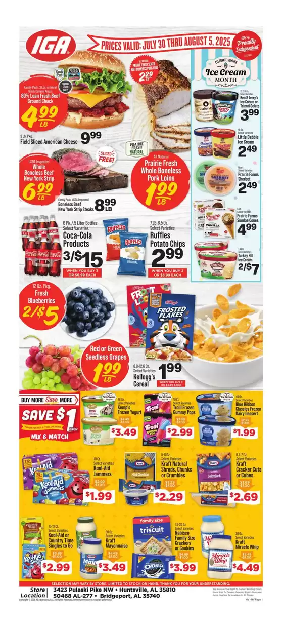 IGA catalogue in Newberry MI | Our best deals for you | 2025-07-30T00:00:00.000Z - 2025-08-05T00:00:00.000Z