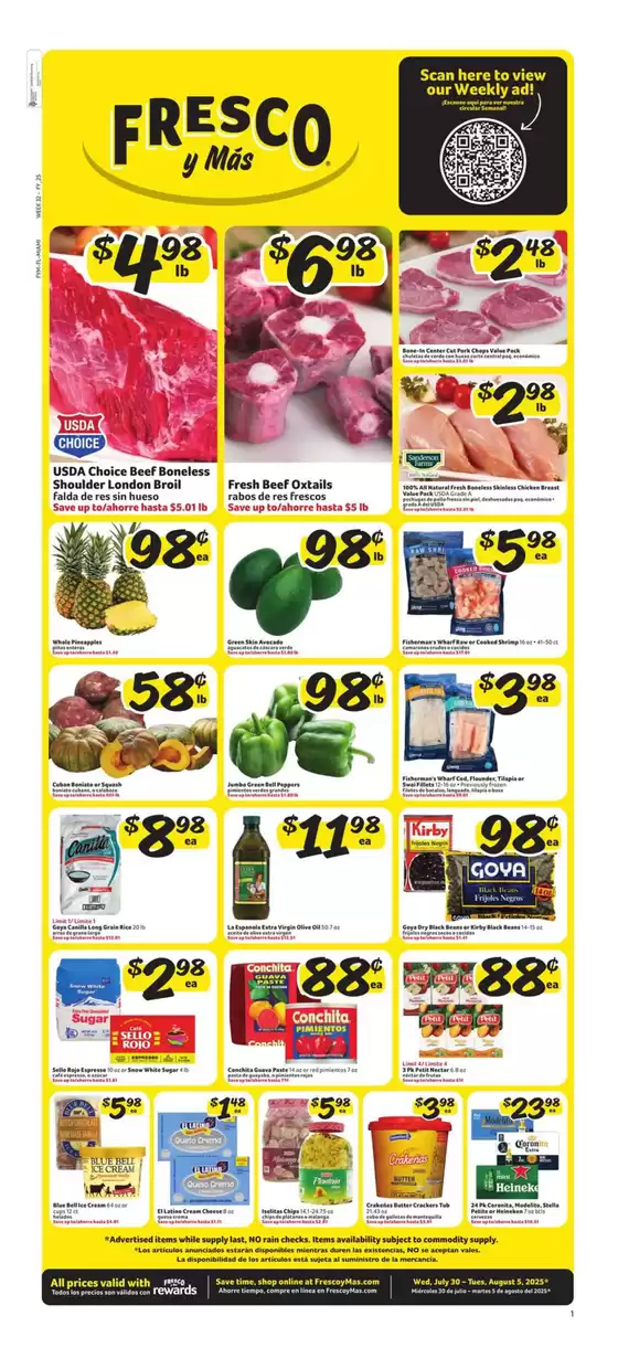 Fresco y Más catalogue in Fresno CA | Weekly Circular | 2025-07-30T00:00:00.000Z - 2025-08-05T00:00:00.000Z
