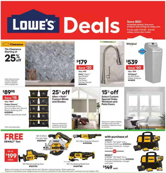 Lowe's catalogue in Clarksville VA | Top deals for all customers | 2025-07-31T00:00:00.000Z - 2025-08-06T00:00:00.000Z