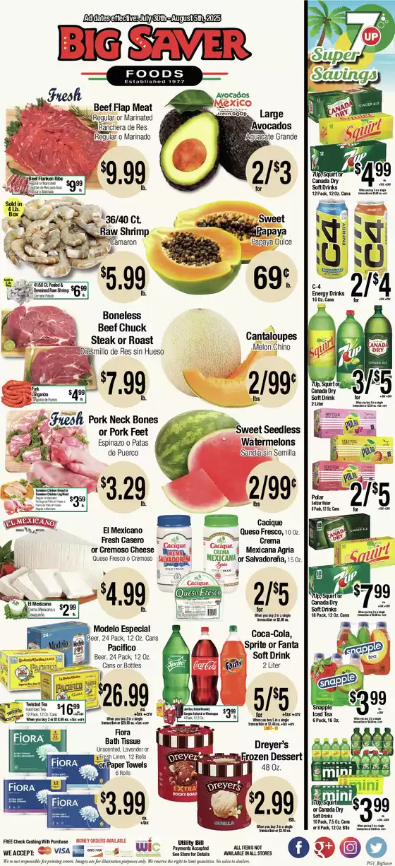 Big Saver Foods catalogue in Thompsons Station TN | Big Saver Foods Weekly Special | 2025-07-30T00:00:00.000Z - 2025-08-05T00:00:00.000Z