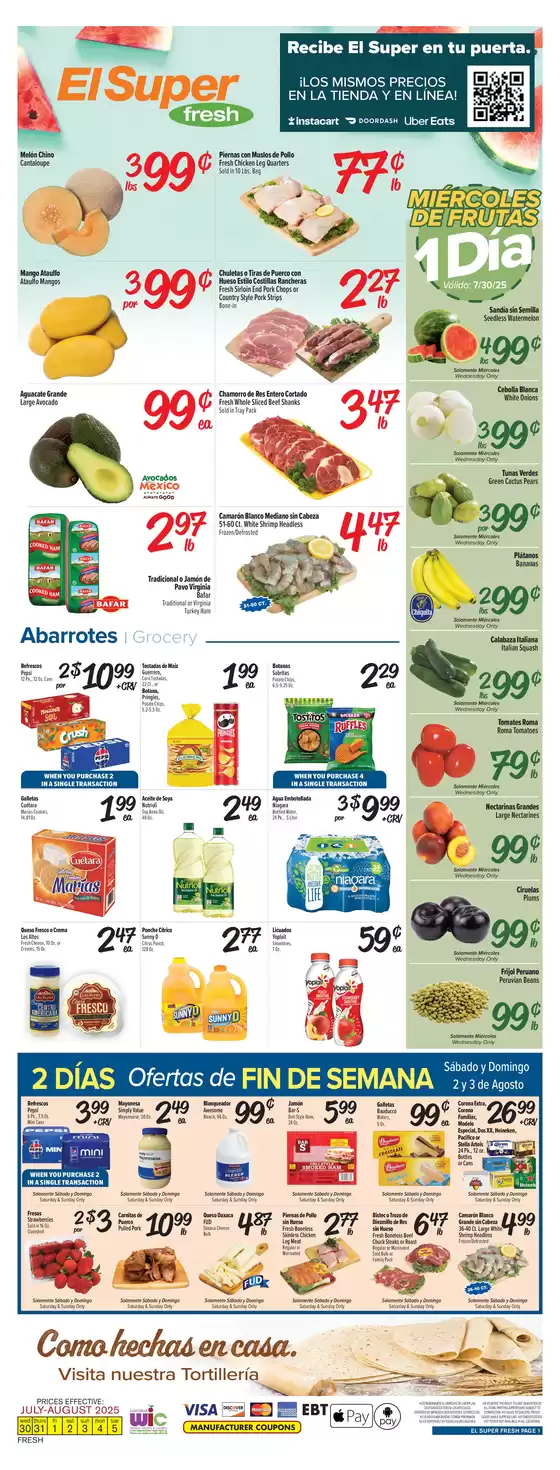 El Super catalogue in Fort Wayne IN | Top deals and discounts | 2025-07-30T00:00:00.000Z - 2025-08-05T00:00:00.000Z