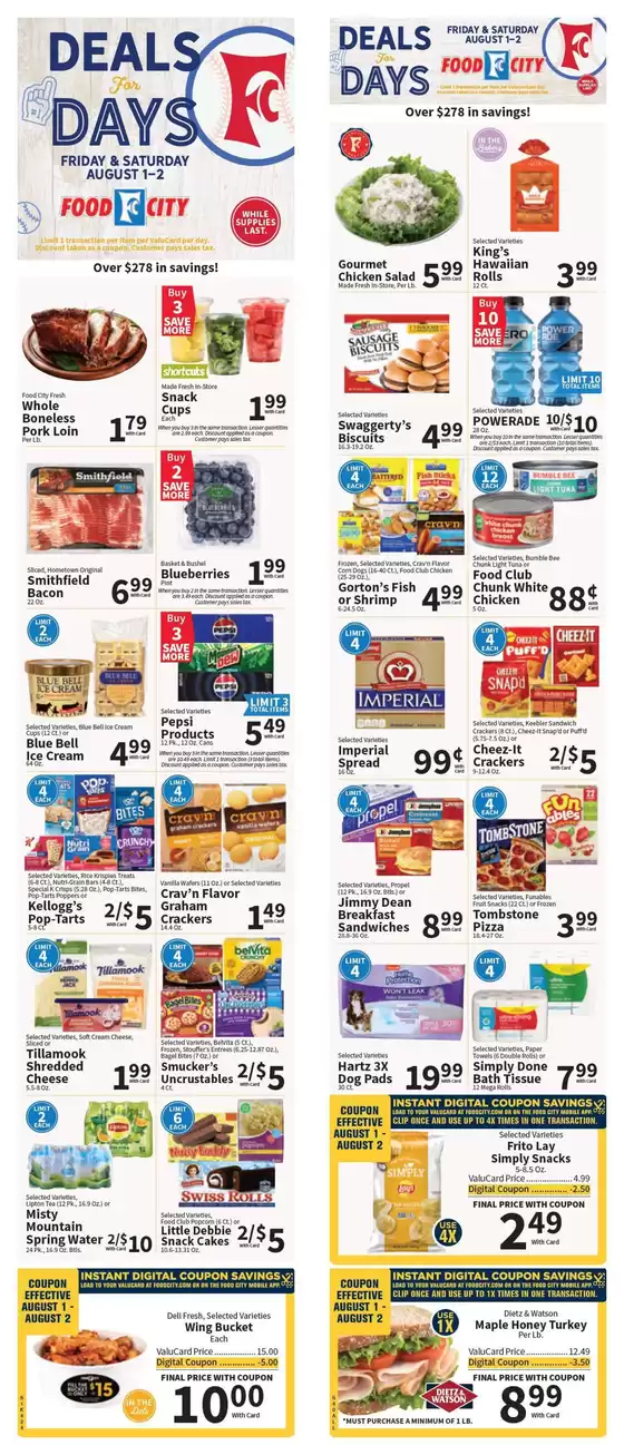 Food City catalogue in Thompsons Station TN | Food City Weekly ad | 2025-07-30T00:00:00.000Z - 2025-08-05T00:00:00.000Z
