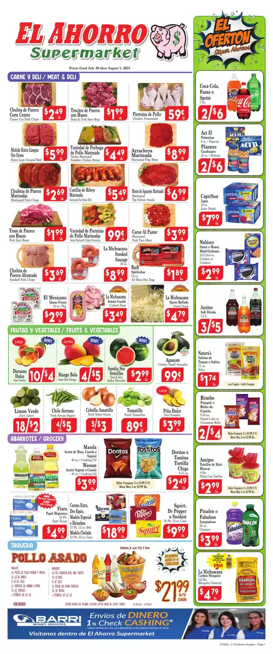 El Ahorro catalogue in Thompsons Station TN | Top offers for smart savers | 2025-07-30T00:00:00.000Z - 2025-08-05T00:00:00.000Z