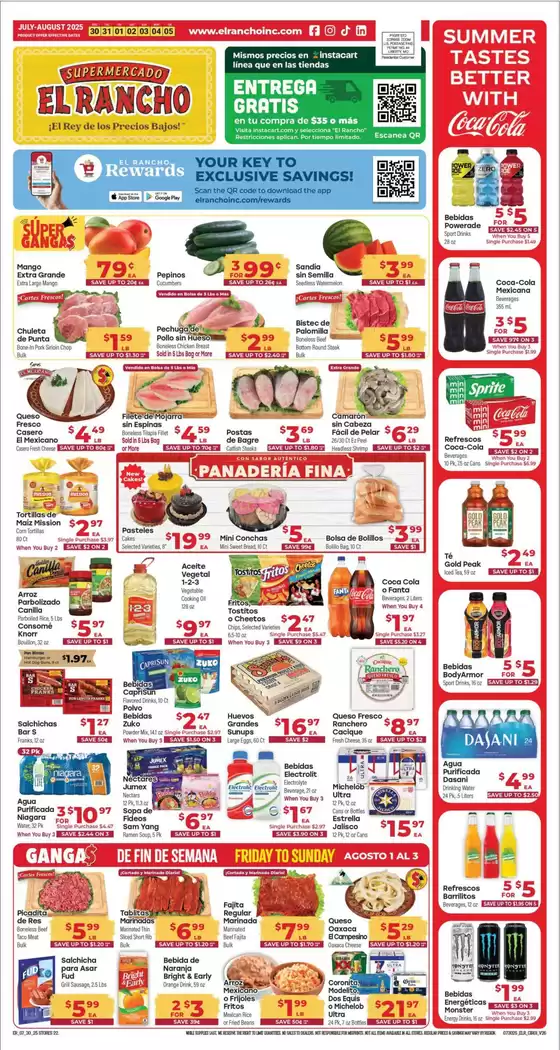 Supermercado El Rancho catalogue in South Houston TX | Supermercado El Rancho Weekly ad | 2025-07-30T00:00:00.000Z - 2025-08-05T00:00:00.000Z