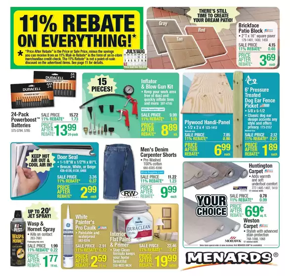 Menards catalogue in Bakersfield CA | Menards Weekly Ad July 31 – August 10, 2025 | 2025-07-27T00:00:00.000Z - 2025-08-10T00:00:00.000Z