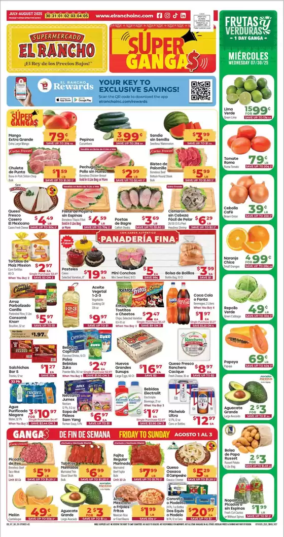 Supermercado El Rancho catalogue in South Houston TX | Exclusive deals and bargains | 2025-07-30T00:00:00.000Z - 2025-08-05T00:00:00.000Z