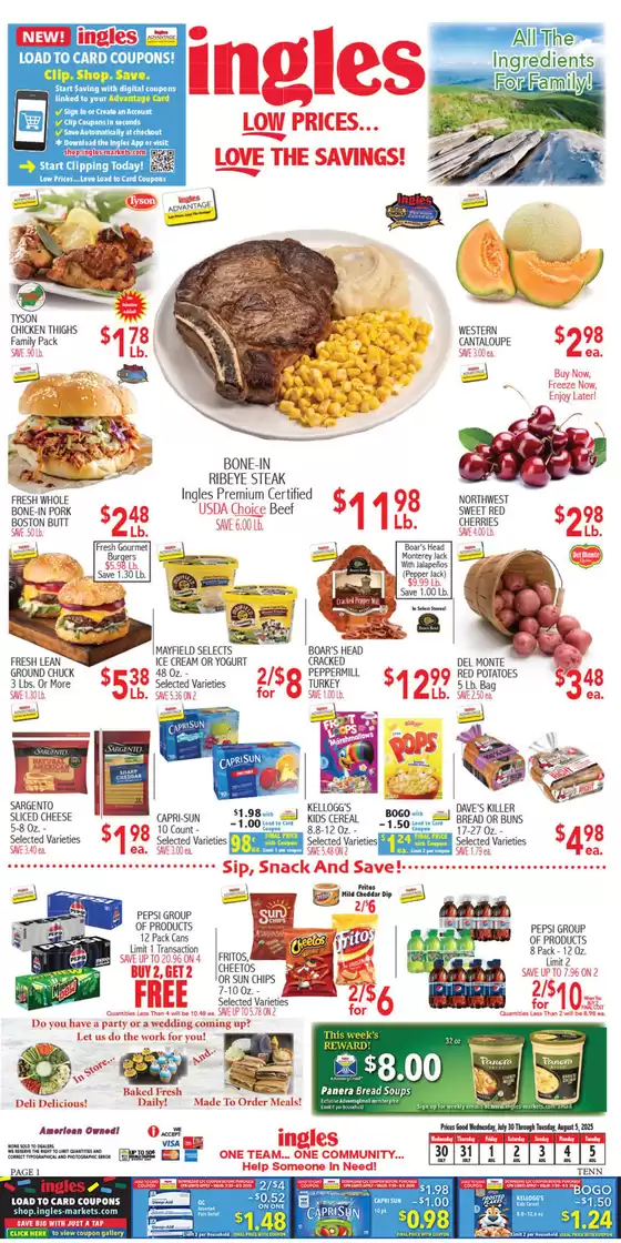 Ingles Markets catalogue in Fayetteville GA | Exclusive deals and bargains | 2025-07-30T00:00:00.000Z - 2025-08-05T00:00:00.000Z
