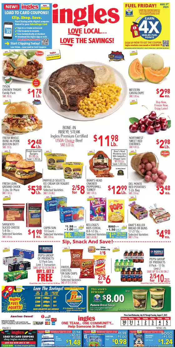 Ingles Markets catalogue in Fayetteville GA | Great offer for all customers | 2025-07-30T00:00:00.000Z - 2025-08-05T00:00:00.000Z